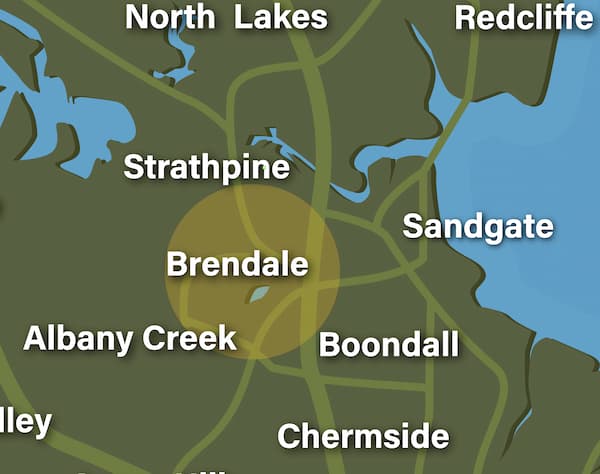 map of Brendale and surrounding suburbs